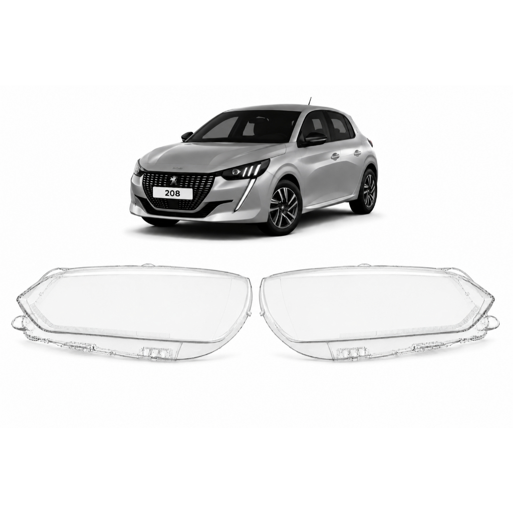 Lente Farol Peugeot 208 2020 Até 2024