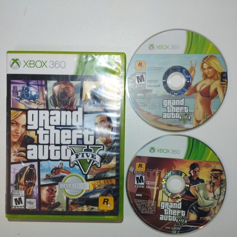 Jogo GTA Grand Theft Auto V para Xbox 360 legendado midia física Original