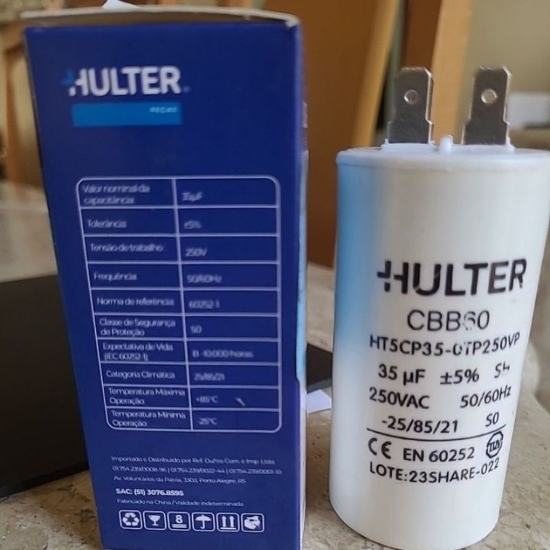 capacitor hulter 35uf máquina de lavar