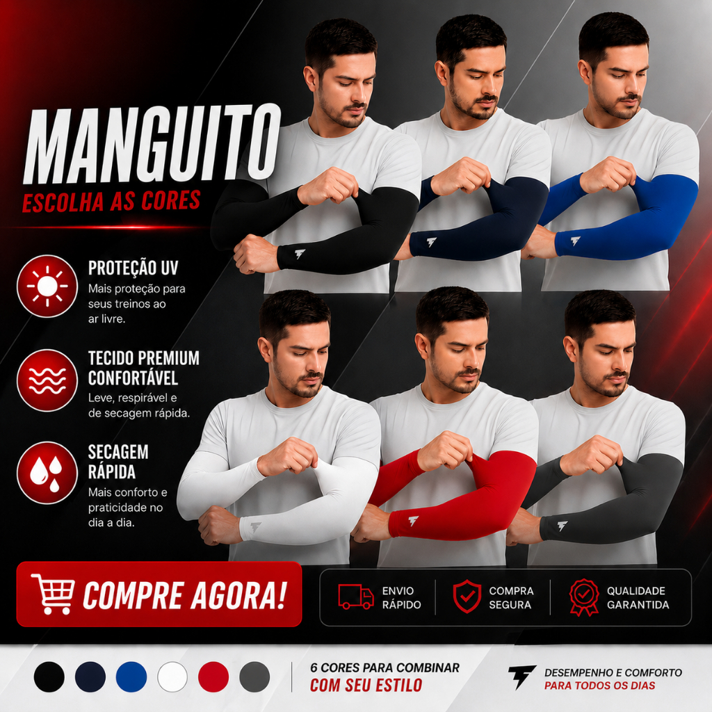1 Par Manguito Protetor Manga Mangote Proteção Solar