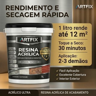 QUEIMA DE ESTOQUE - Resina Acrílica Base Água Incolor Brilhante Ou Acetinada 1L/3,6L