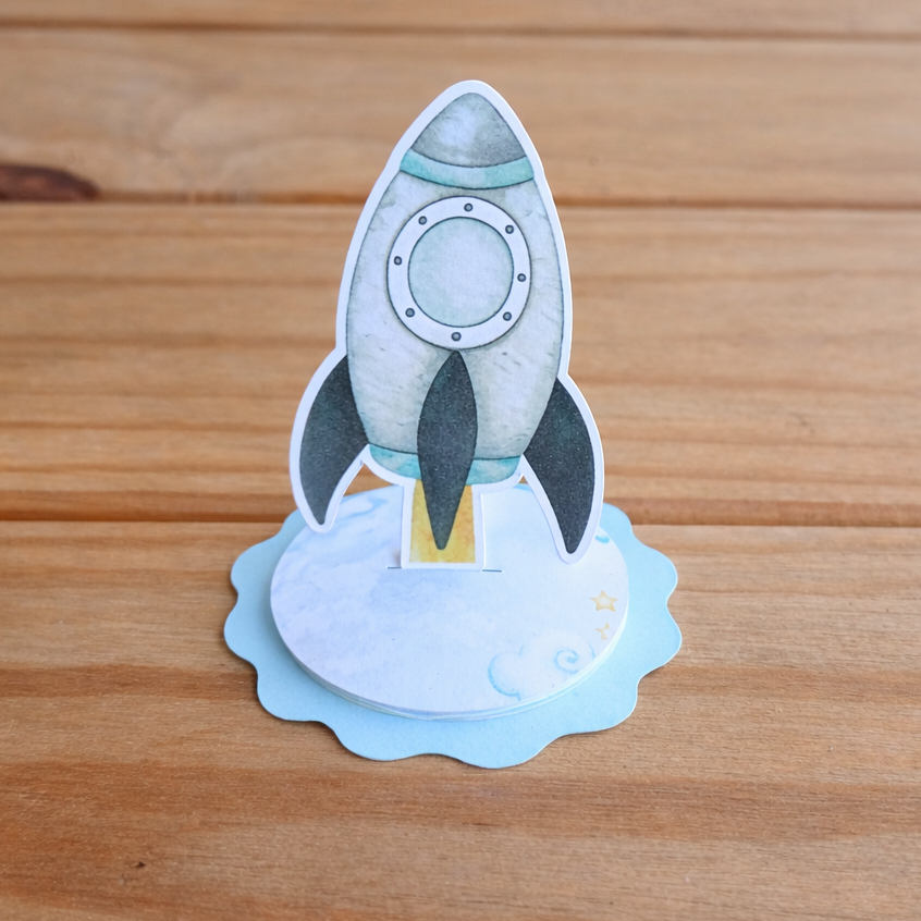 Apliques em Pé (PEGUE E MONTE) ASTRONAUTA AQUARELA MENINO lembrancinhas festa personalizados