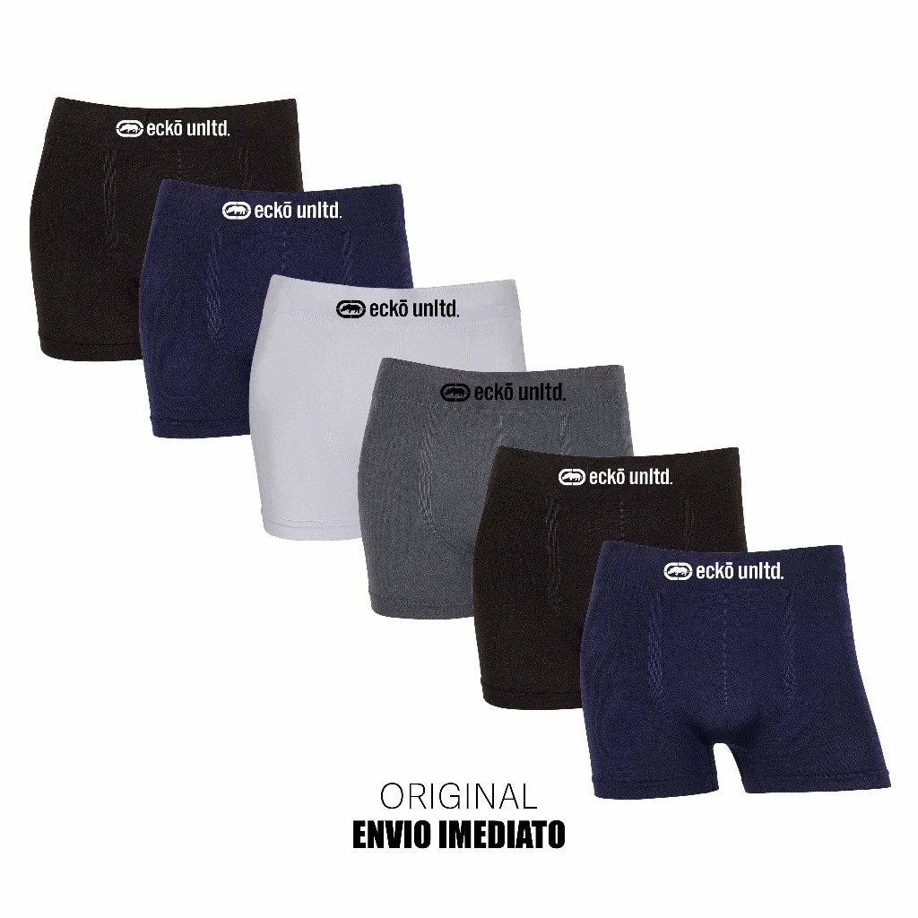 Kit 3 ou 6 Cuecas Sem Costura Originais marca Ecko Microfibra
