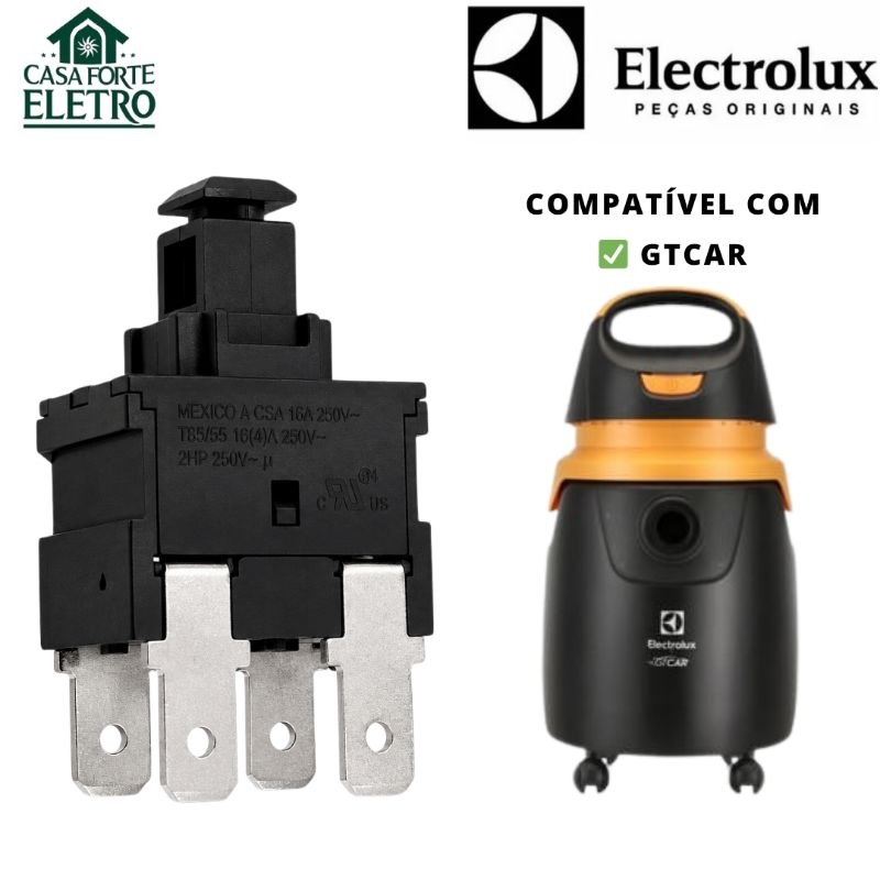 Interruptor Duplo Aspirador Electrolux GTCAR Original 4 Polos envio rápido