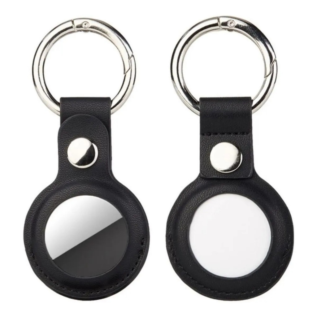 Kit Capa Case Couro Ecológico  Chaveiro Protetora De Airtag Rastreador Com Chaveiro Premium