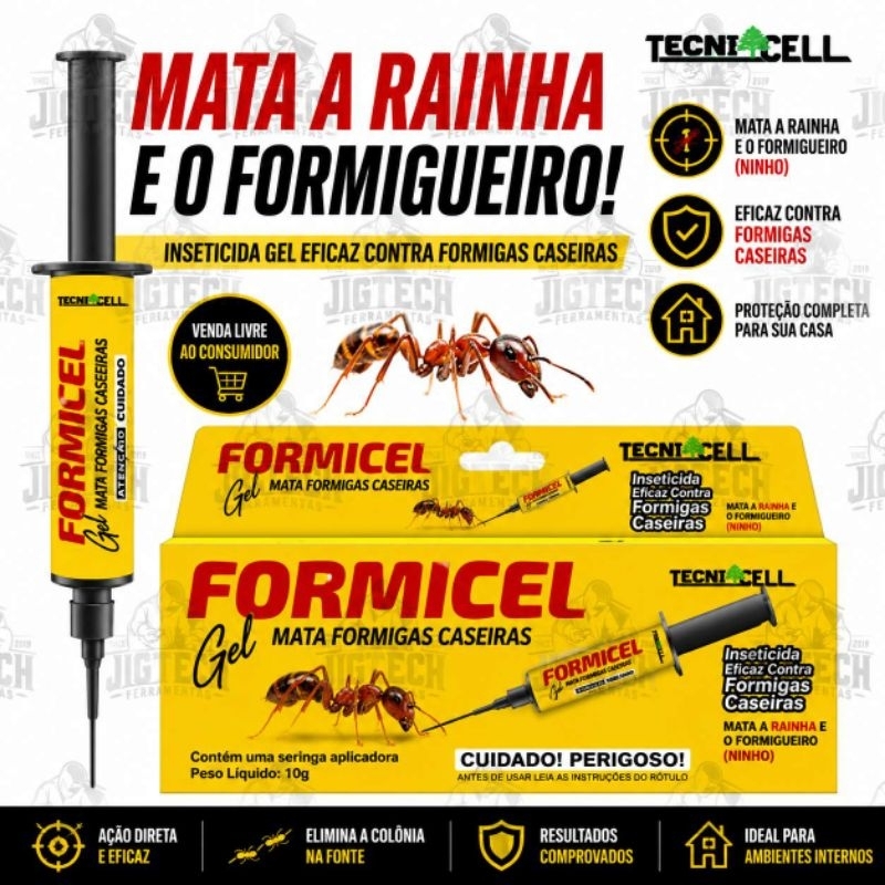 Mata Formigas Formicel em Gel 10g - Inseticida que Age no Ninho.