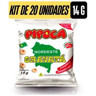 Pipoca Gravata do nordeste salgada fardo com 20 pacotes