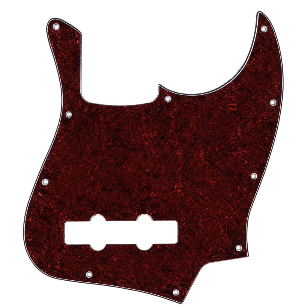 Escudo Frontal Para Jazz Bass 4 Cordas Red Tortoise Com 10 Furos - 4 Camadas