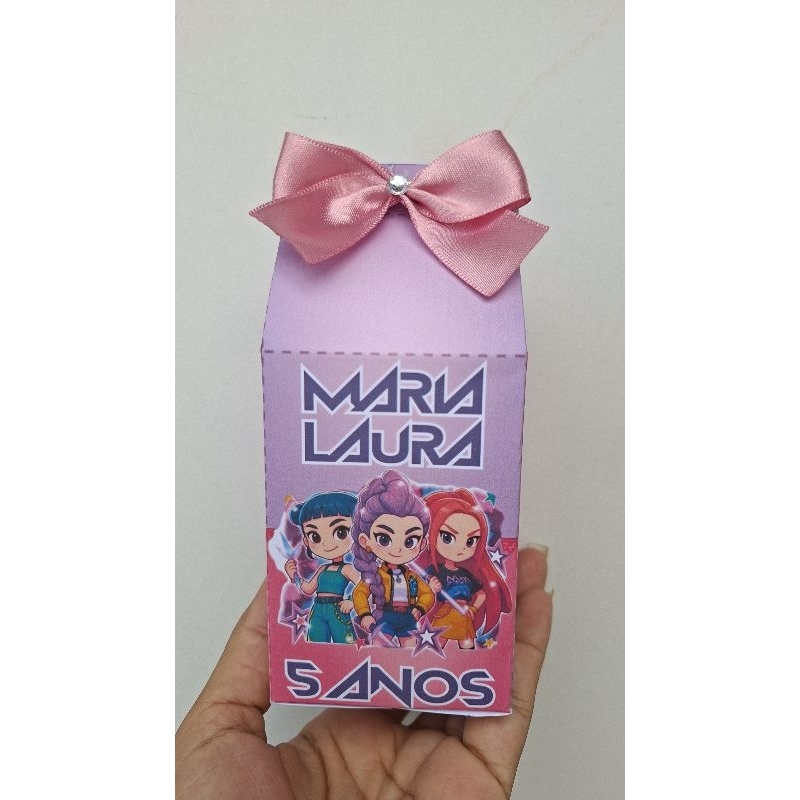 10 Caixinha Milk Huntrix, Caixinha Personalizada