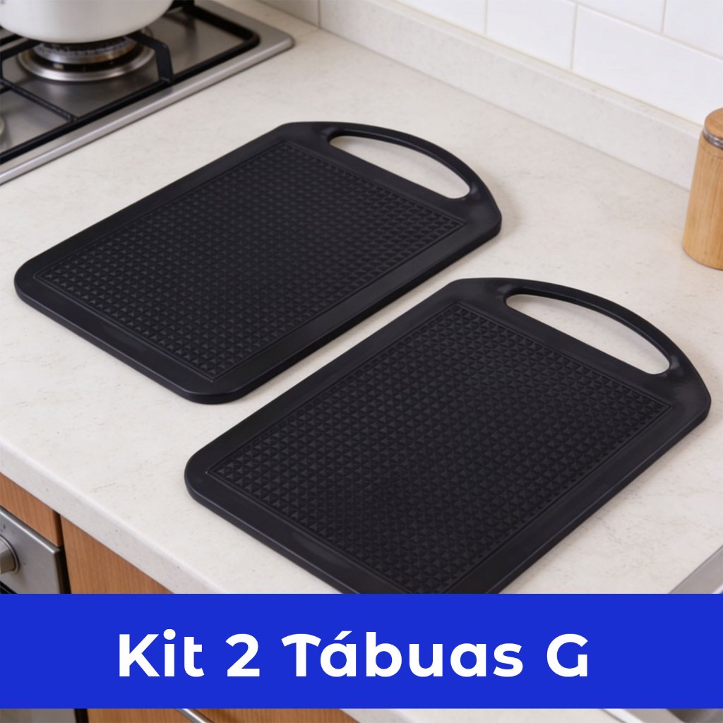 2 Tábuas Grande 34x23 Resistente Prática Antibacteriana Multiuso Carne Legumes