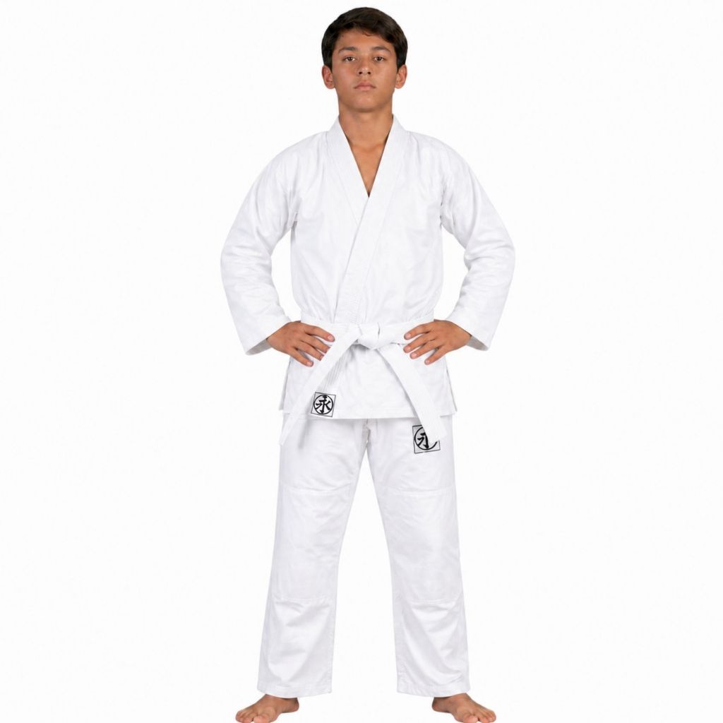 Kimono Jiu Jitsu Judô Reforçado Infantil Keiko Branco