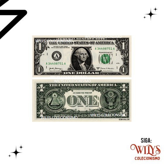Cédula 1 Dólar - Sem valor