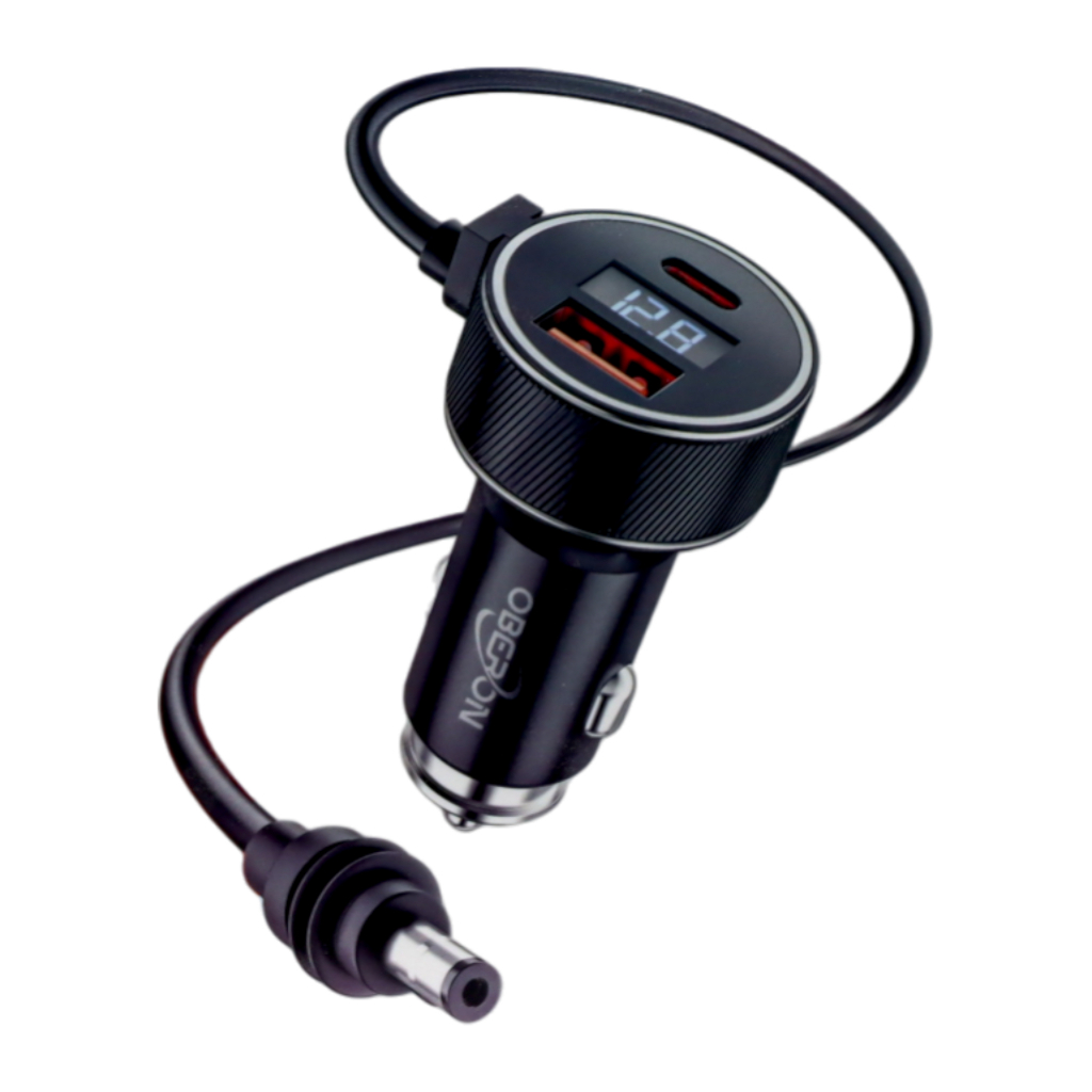 Carregador Automotivo Turbo 60W com Display LCD e Adaptador para Internet Via Satélite 2m