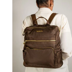 Mochila Feminina Pavão de Ouro Grande Nylon Impermeável Trabalho Faculdade dia a dia