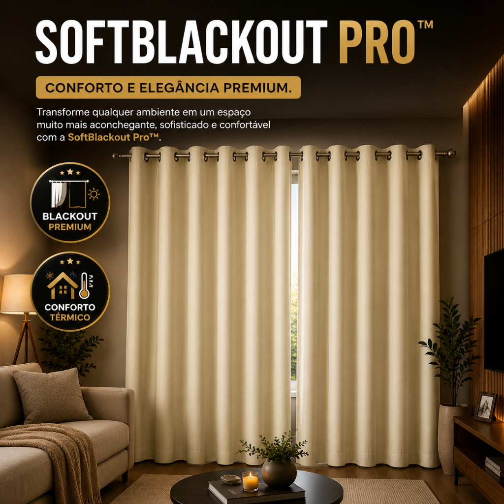 Cortina Blackout Bege 280x250 Com Ilhós Bloqueio De Luz /WSR MIX STORE