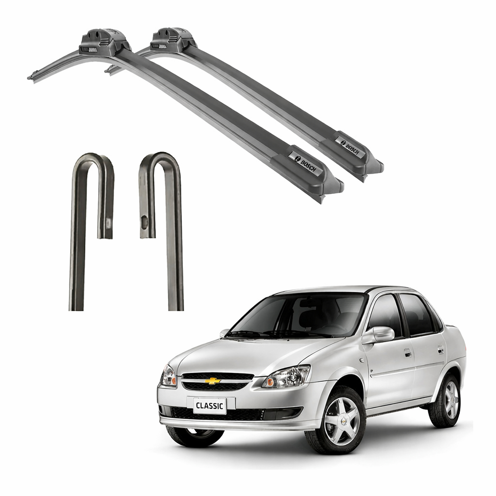 Par Palhetas Limpador De Parabrisa Dianteiro Para Chevrolet Celta 2004 Até 2015 Frete Grátis e Full
