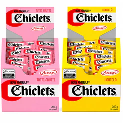 Caixa Chiclete Chiclets C/100 Unidades Adams Goma de Mascar