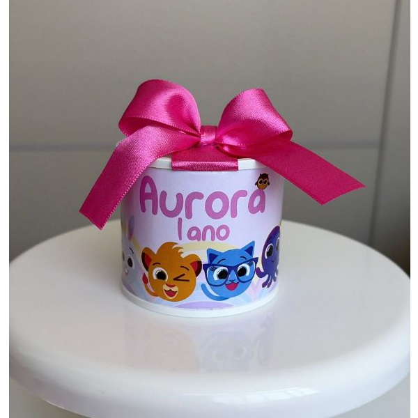 Kit tubolatas personalizadas 5x6 Bolofofos menina - Lembrancinha maternidade  - aniversário