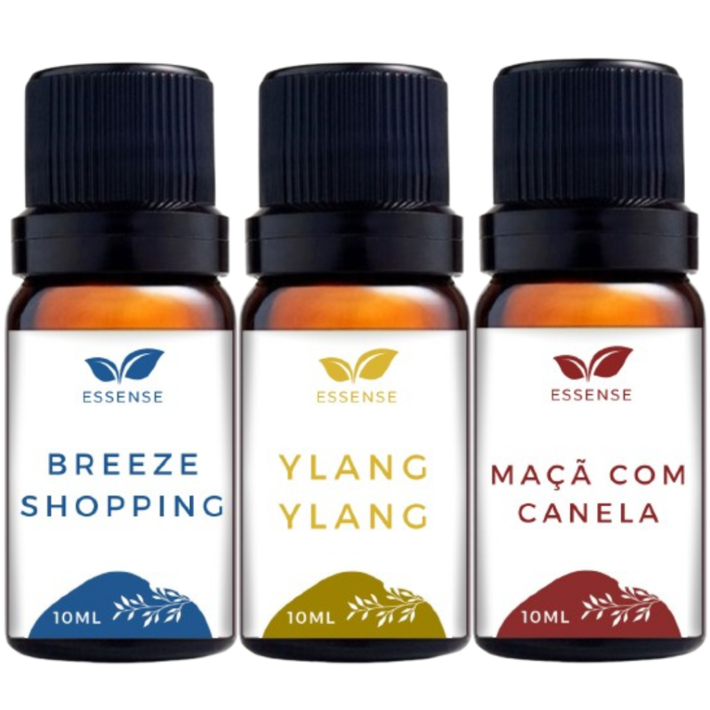 3 Essências Breeze Ylang Ylang Maça com Canela Difusor Aromatizador Umidificador Óleo Essencial