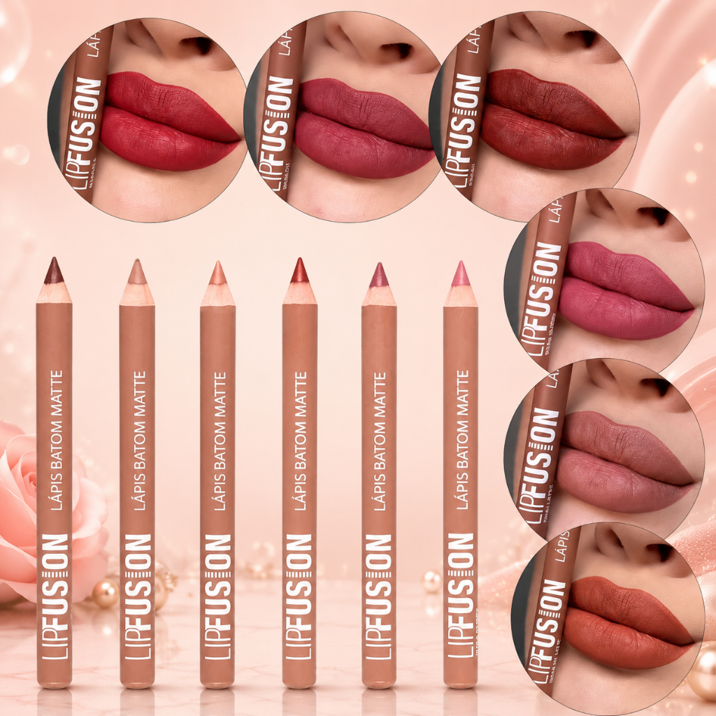 LIP FUSION LÁPIS BATOM MATTE VELVET MAHAV LINHA DIA A DIA VORES LINDAS E INTENSAS