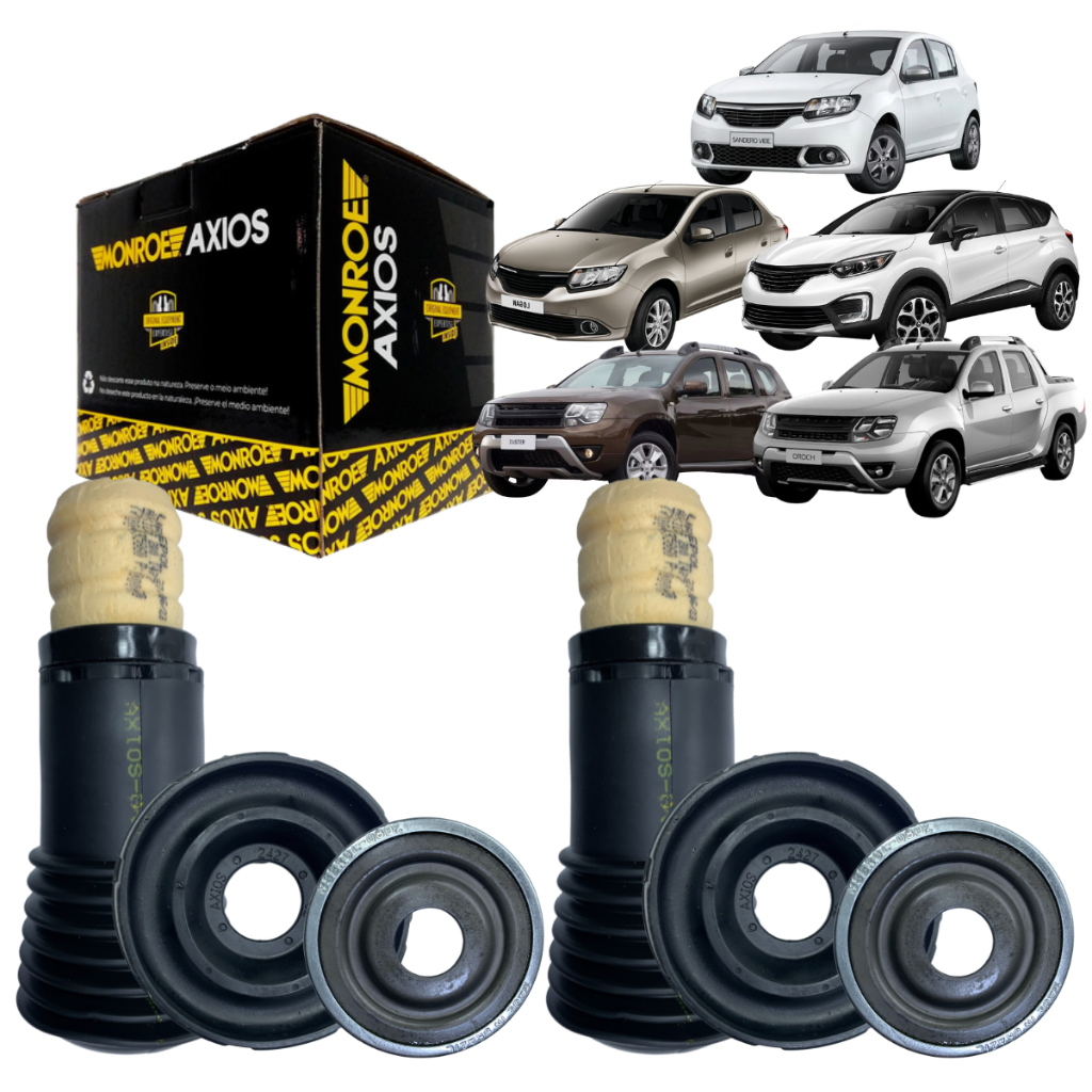 Par Kit Amortecedor Dianteiro Axios Sandero Logan Duster Oroch Captur