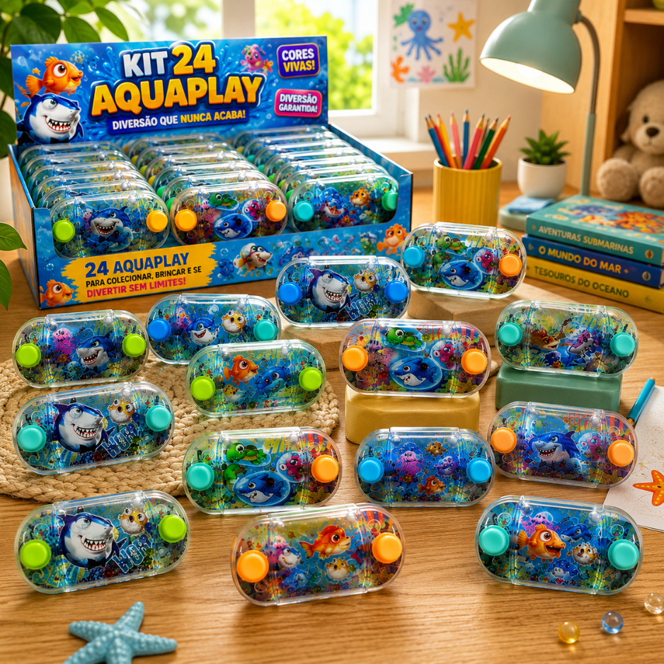 Kit Aquaplay Infantil Brinquedo Água Portátil Sortido jogo de bolinhas