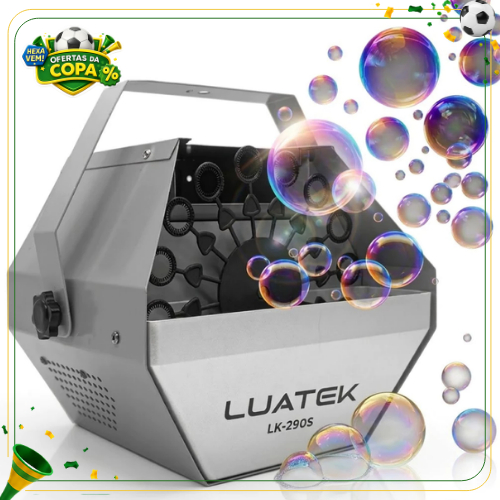 Máquina de Bolhas de Sabão 1L Bivolt Automática Portátil Festa Infantil Eventos Bubble Machine