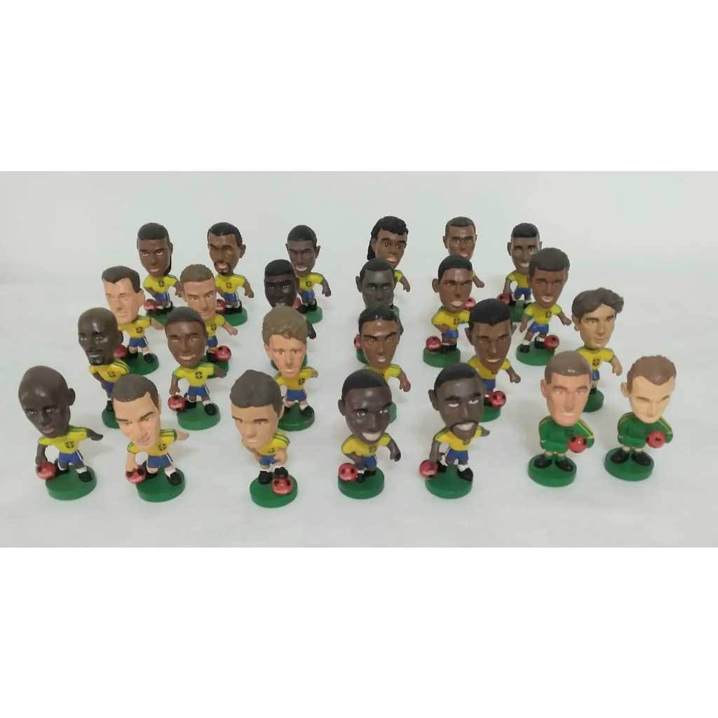 Kit 25 bonecos minicraques Coca-Cola - Copa 1998 - Seleção Brasileira
