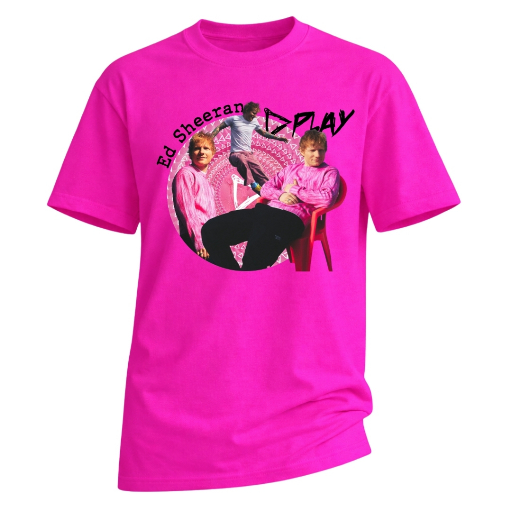 Camiseta Cantor ED SHEERAN Play - Música Pop Internacional Rock In Rio 100% ALGODÃO