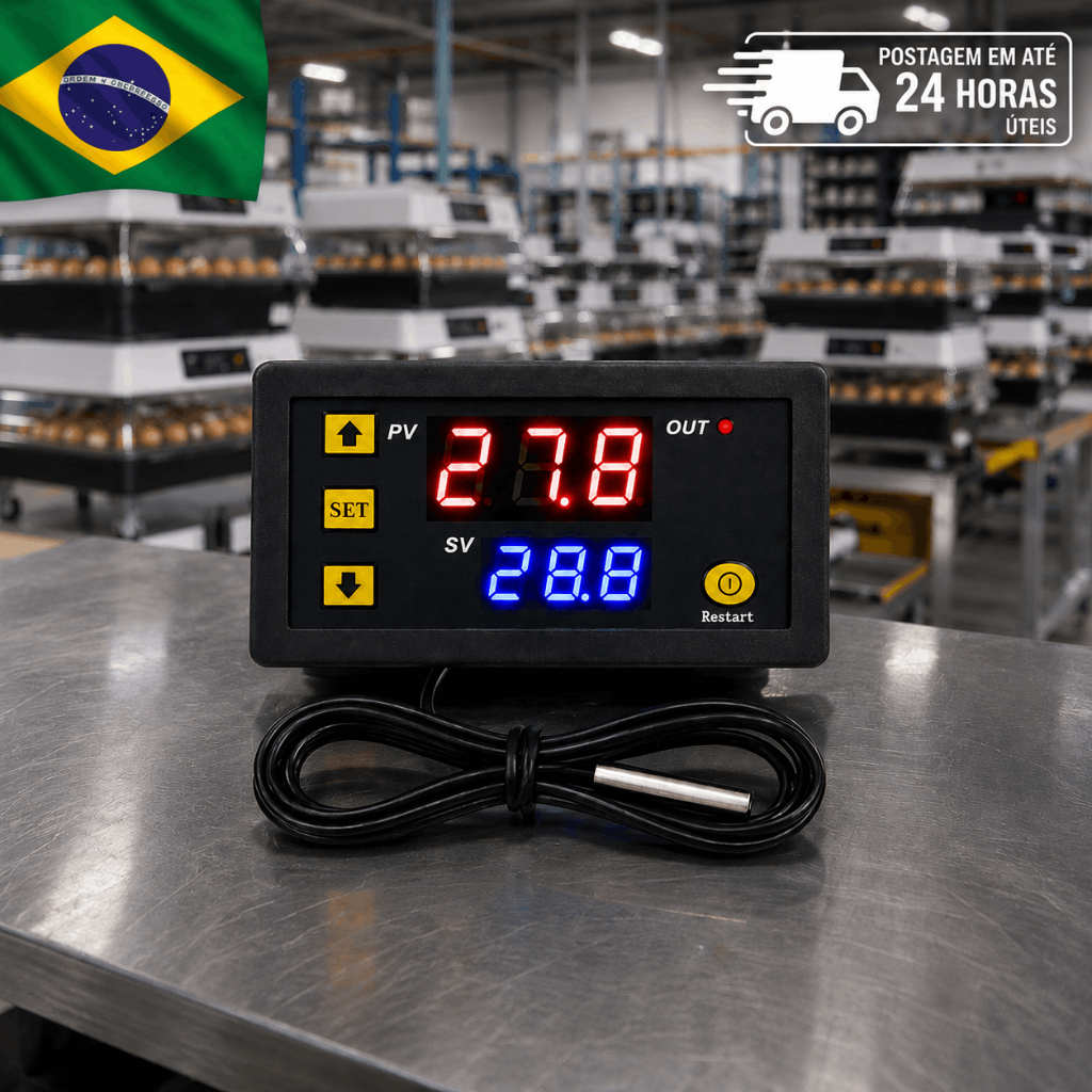Controlador Digital Termostato Digital De Temperatura W3230 Chocadeira Freezer Geladeira 110/220v