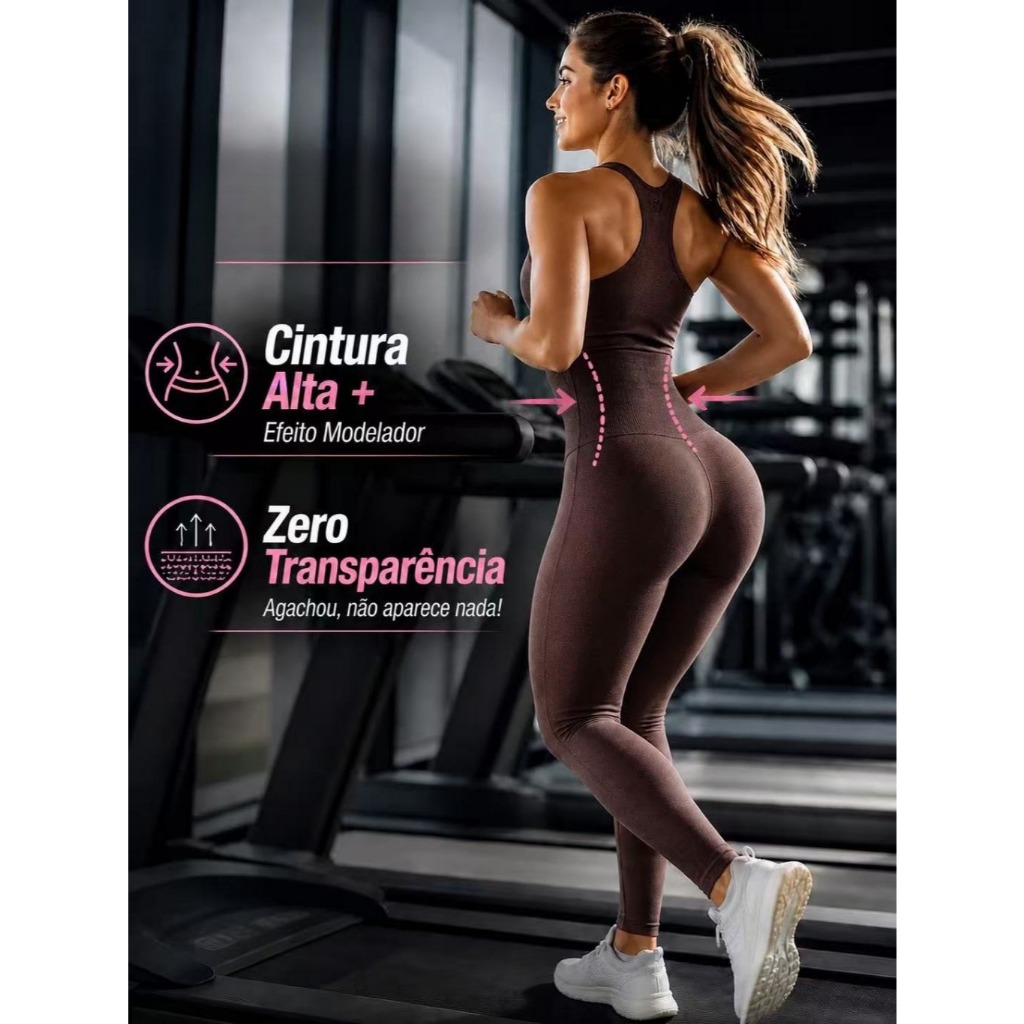 Macacão Fitness Feminino Não Transparente Com Bojo Removível Alta Qualidade Premium-Cod:B43