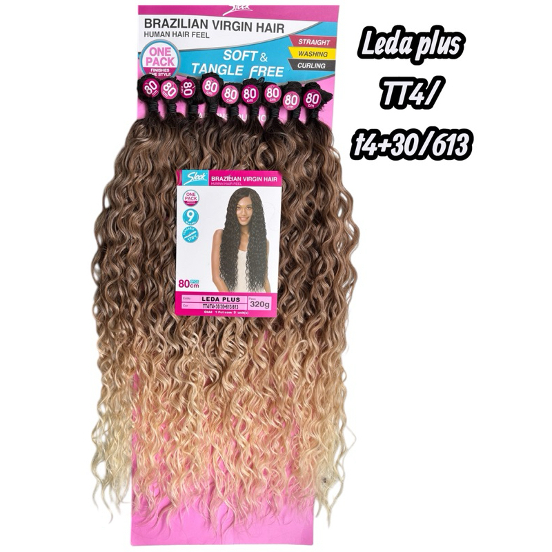 Cabelo Orgânico Bio Fibra Cacheado Leda Plus Na Tela - 320g e 80cm