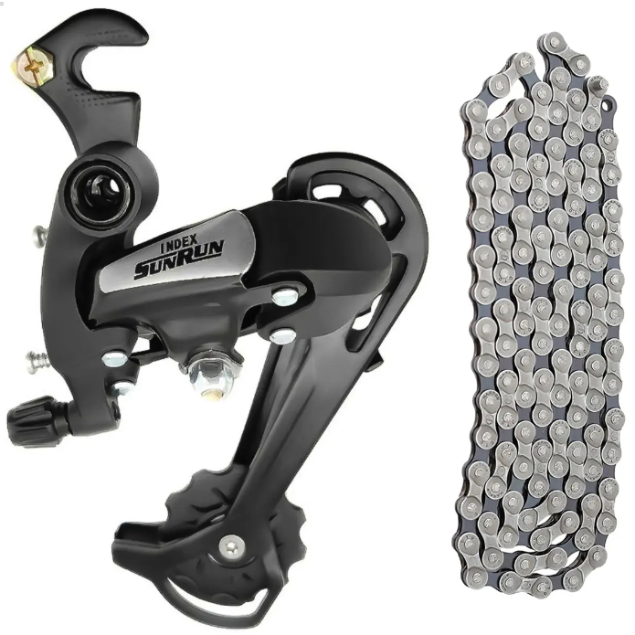 Cambio Traseiro 7v C/gancheira 21v Bike Mtb  Corrente Index 7v 21v Bicicleta