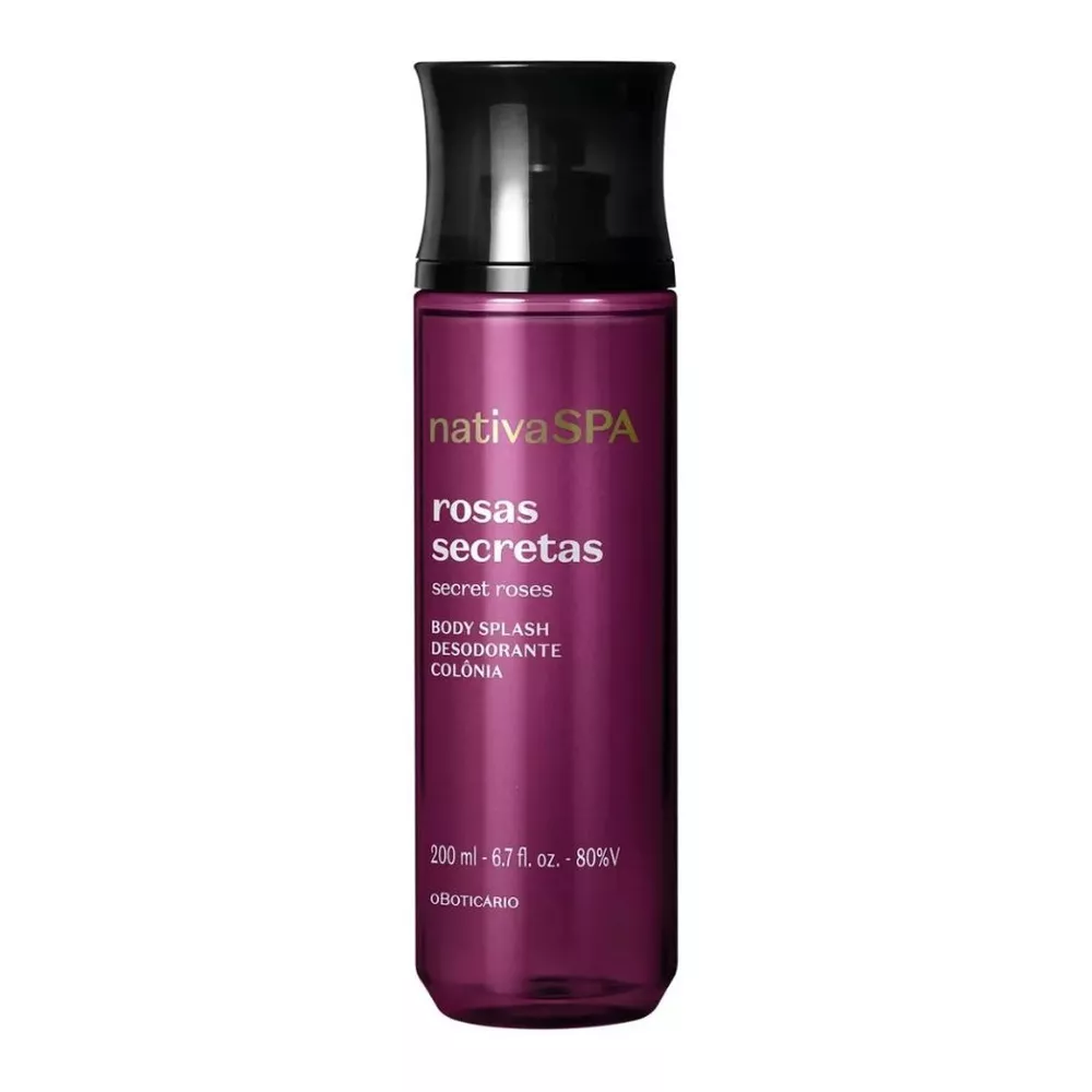 Body Splash O Boticário Nativa Spa Rosas Secretas 200ml