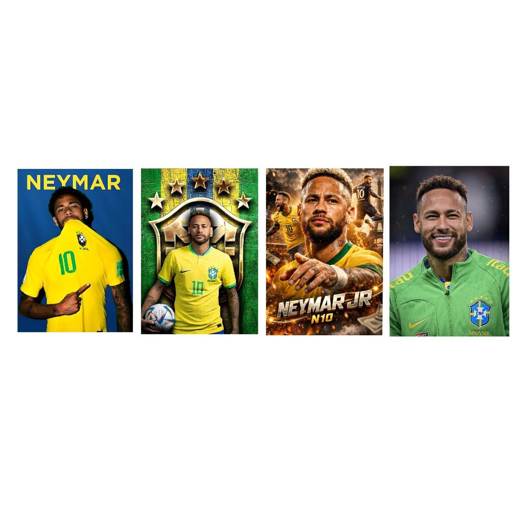 4 POSTERES NEYMAR SELEÇÃO BRASILEIRA