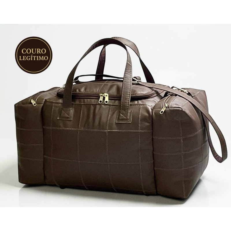 Mala de viagem em Couro Legítimo.  Bolsa de viagem em couro. Bolsa de viagem