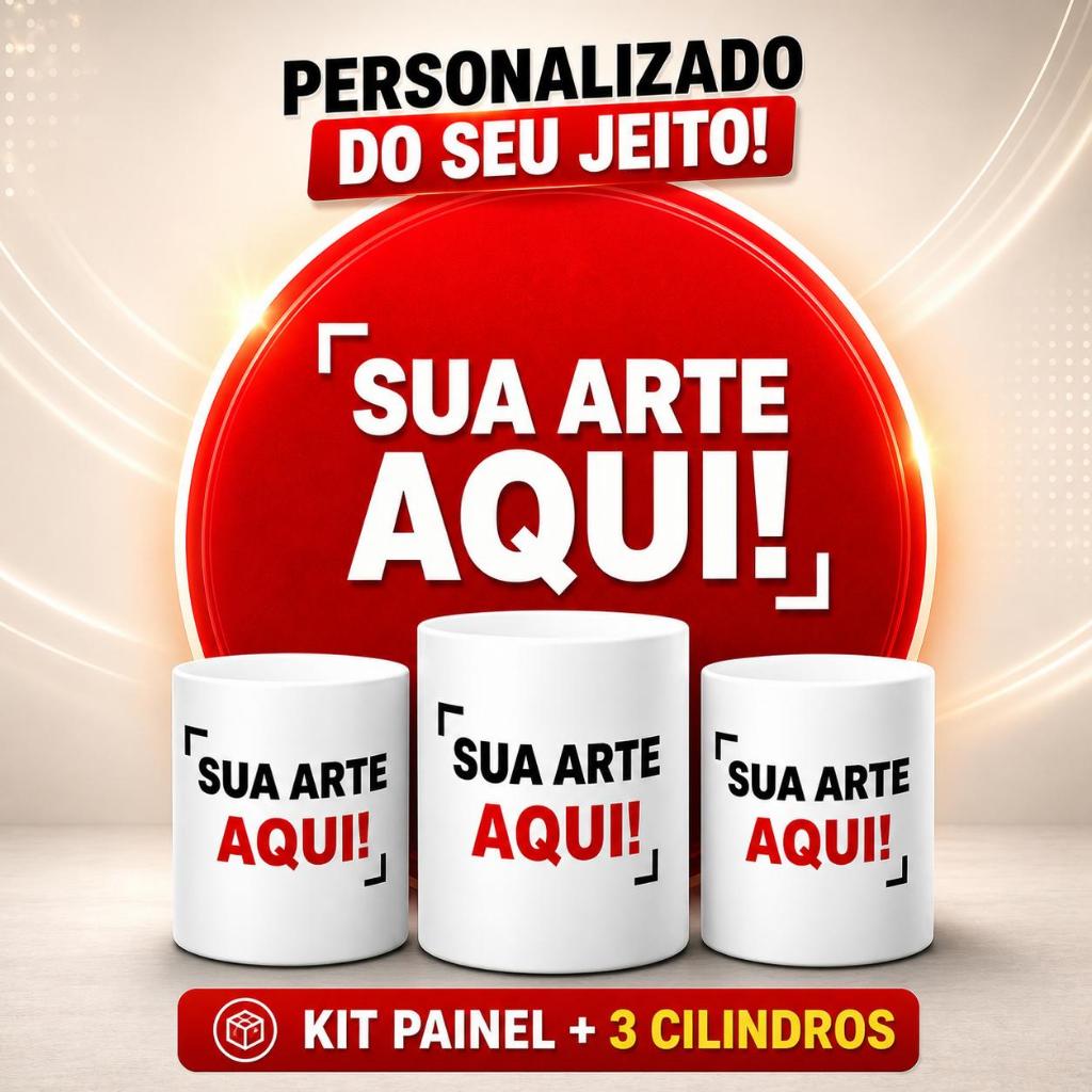 Capa De Painel Redondo + Capa De Cilindro - PERSONALIZADO COM SUA ARTE
