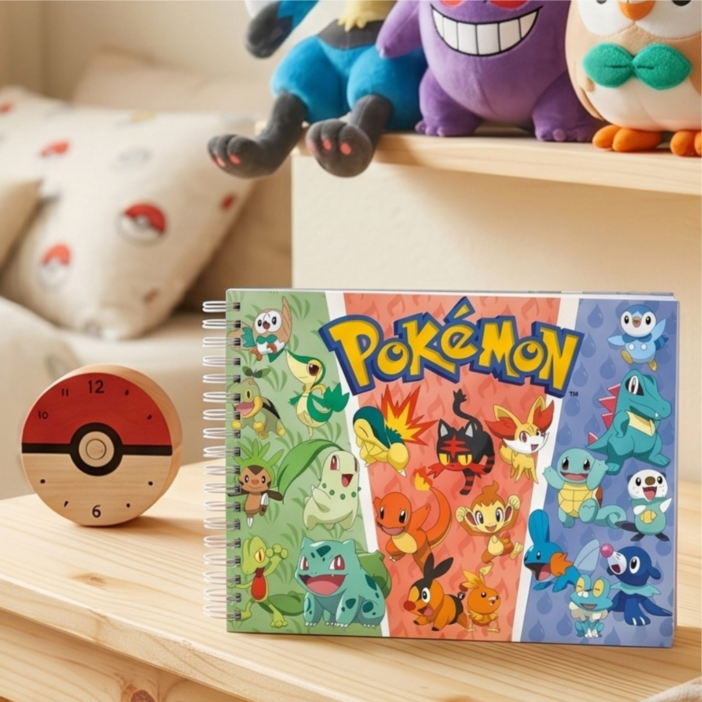 LIVRO DE COLORIR | INSPIRADO POKEMON - COLEÇÃO 2 - 35/50/80 e 100 folhas - 180Gramatura Desenho Pintura Coloring Book