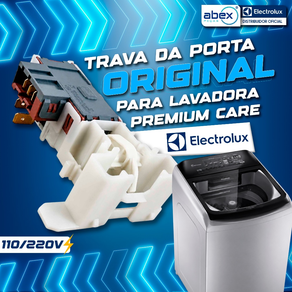 Dispositivo Trava Tampa Electrolux Lavadora LED13 LED14 LED15 LED17 64287508 A10985301 Original