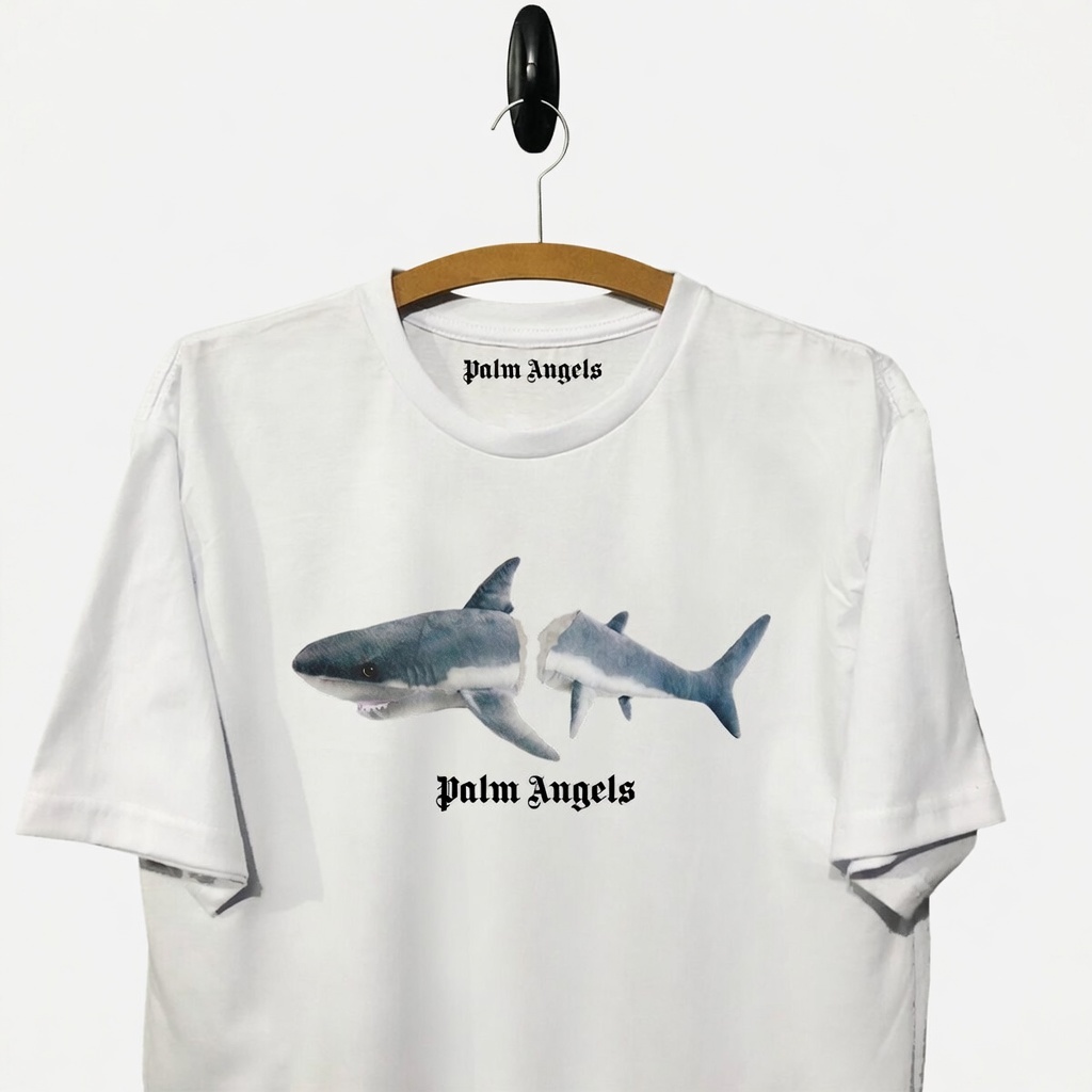 Camiseta Palm Angels Shark Oversized e Streetwear 100% algodão premium alta qualidade estampada