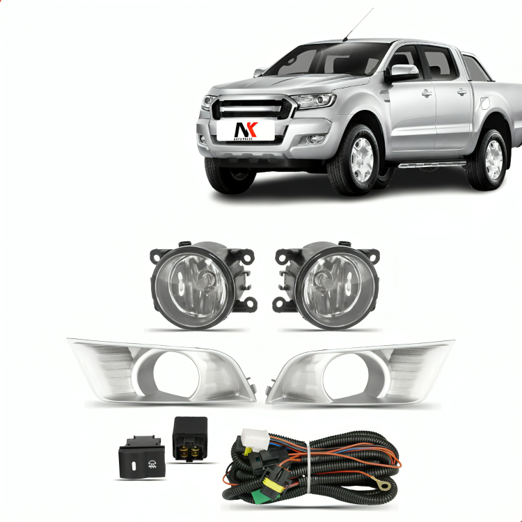 Kit Farol Milha Ranger 2016 2017 2018 2019 Grade Cinza