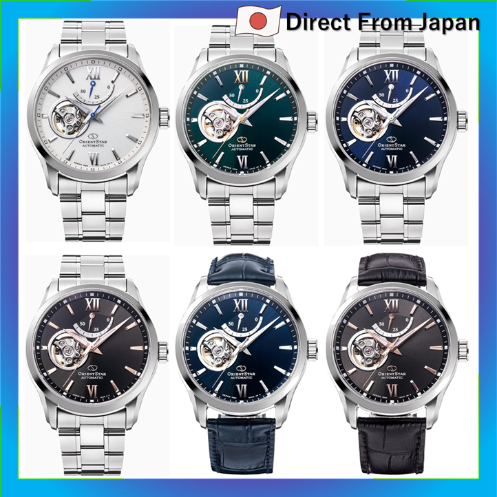 [ORIENT STAR] Relógio de pulso automático, semiesqueleto, fabricado no Japão, com design de coração aberto, RK-AT0004S