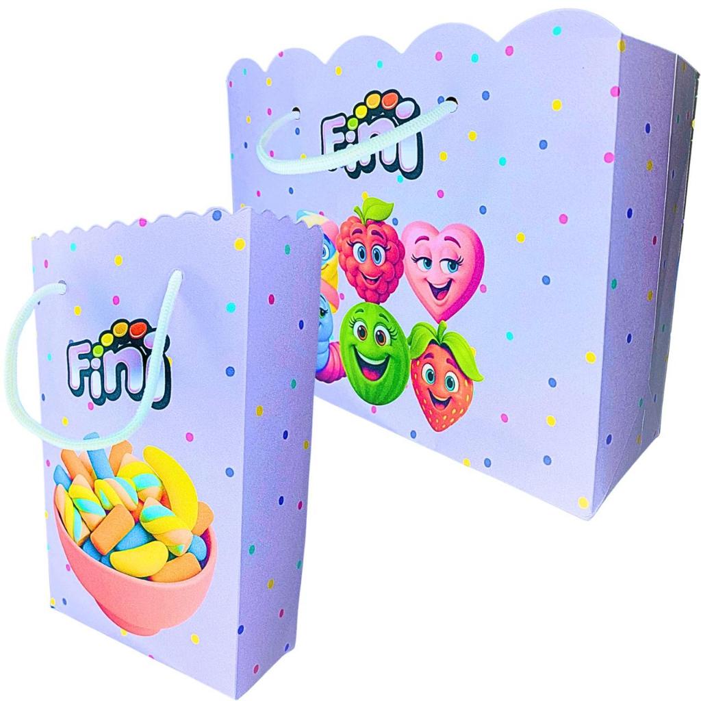 Sacolinha Fini Rosa Bolinhas Coloridas Sacolinhas para Lembrancinha de Aniversário Infantil Menina Sacolas Bolsa