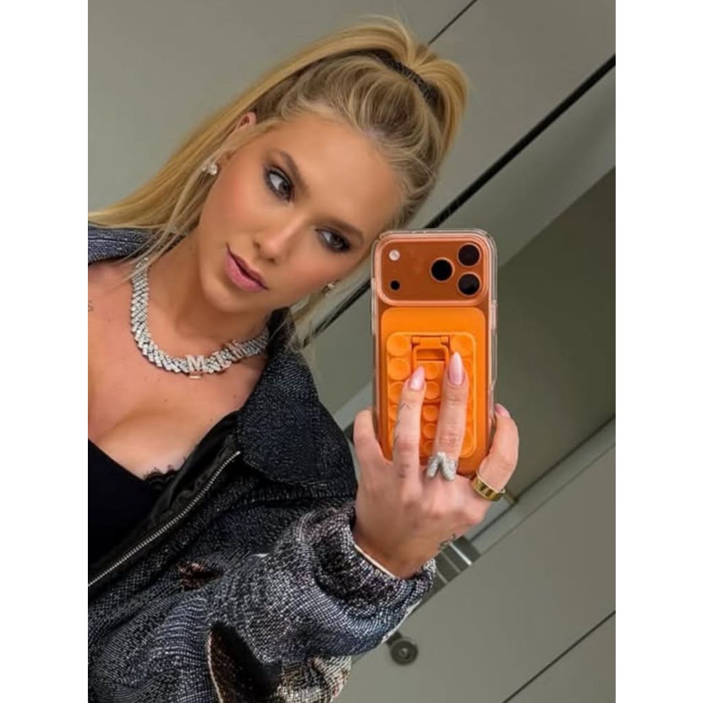Suporte De Celular Ventosa Dupla Face De Silicone Premium Apoio De Celular De Mesa E Dedo A Moda Blogueira Virginia