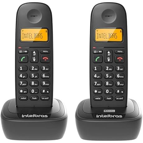 Kit Telefone Sem Fio Digital com Ramal Adicional TS 2512 Preto Intelbras