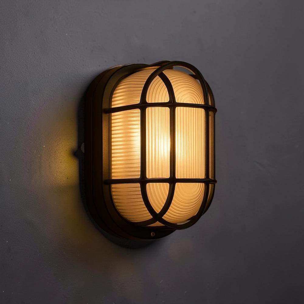 Arandela Oval LED E27 IP65 Preta – Luminária Externa Resistente e Moderna | Caroca