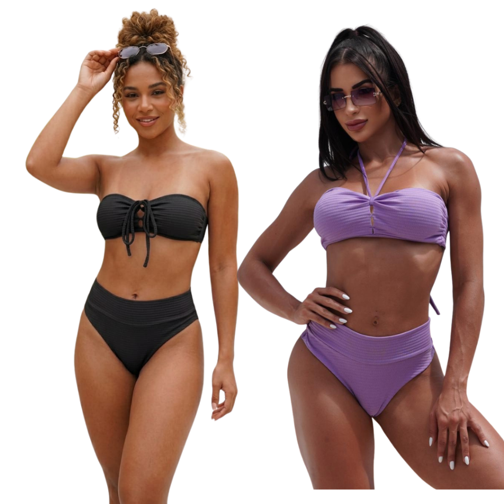 Biquíni Feminino Tomara que Caia com Bojo – Moda Praia Verão Tendência