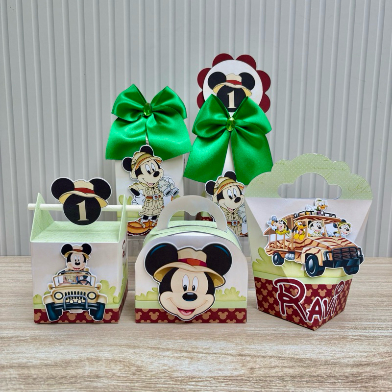 Kit de Festa Personalizado Mickey Safari| Aniversário Mickey Safari | Lembrancinha de festa Mickey Safari