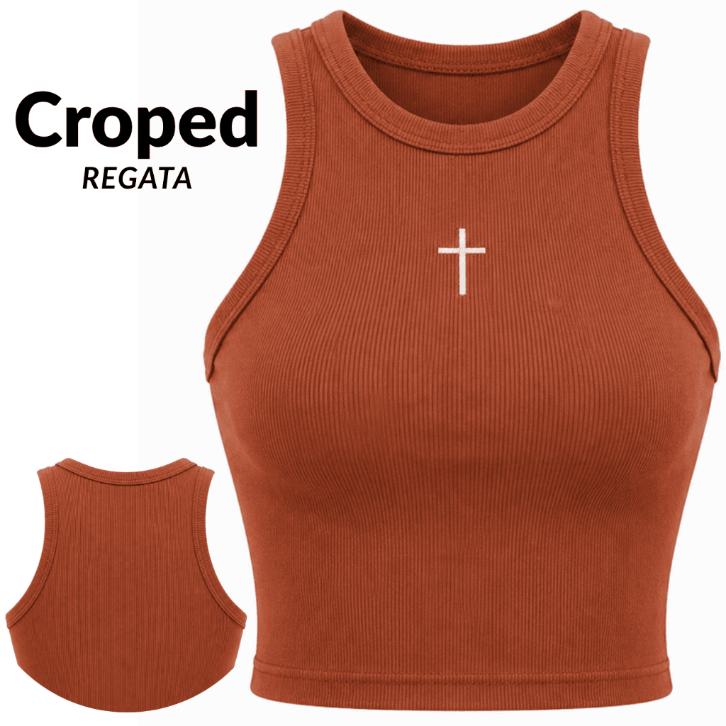 Cropped Feminino Regata Canelada Básica Moda Verão Casual Confortável Estilo Blogueira Academia Moda Feminina