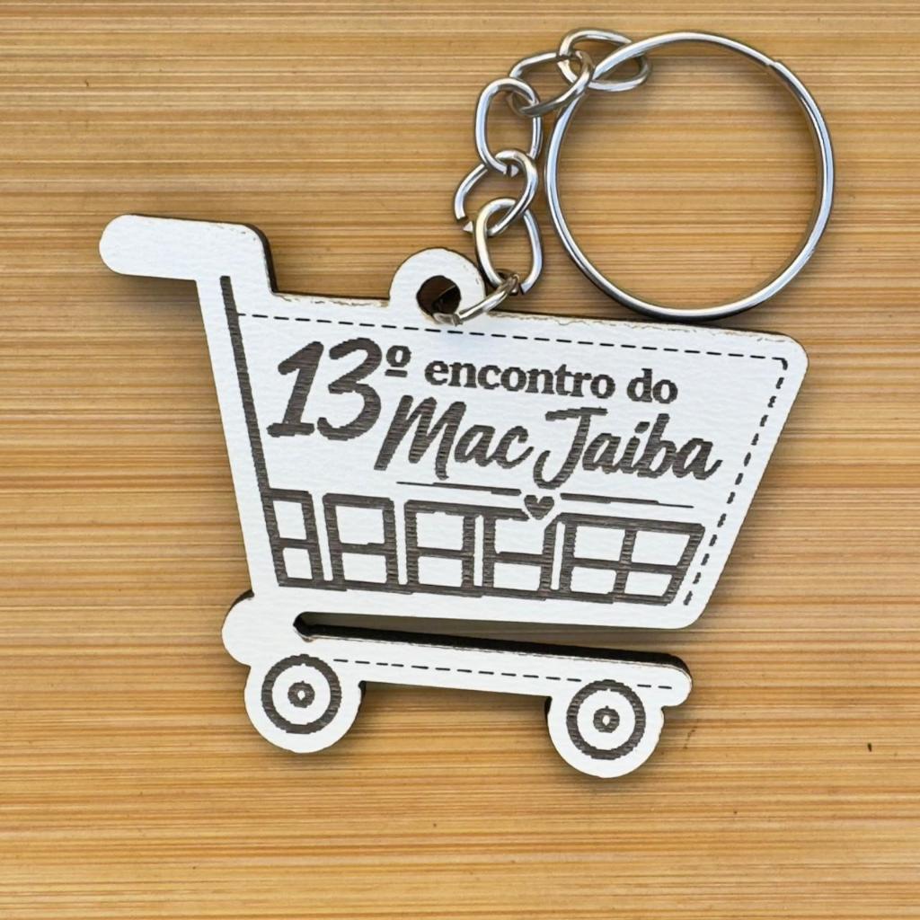 Kit Chaveiros Carrinho Mercado MDF Personalizado Evento Supermercado Lembrancinha em Madeira MDF